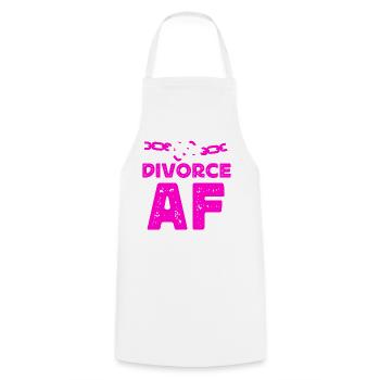 Happy Divorce Party Divorce Af - Cooking Apron - white - Front - AI Model Male 185 dark (185cm)