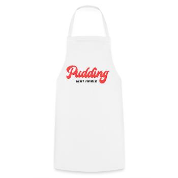 Pudding geht immer! Gute Laune Typographie Shirt - Kochschürze - Weiß - Vorne - AI Model Male 185 dark (185cm)