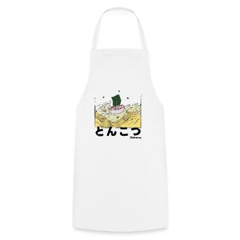 Tonkotsu Oishatsu - The Great Wave of Ramen! - Cooking Apron - white - Front - AI Model Male 185 dark (185cm)