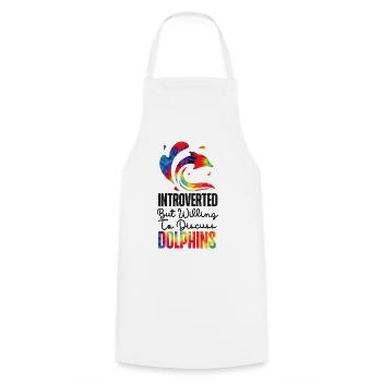 Dauphin Tie Dye Introverti Mais - Tablier de cuisine - blanc - Devant - AI Model Male 185 dark (185cm)