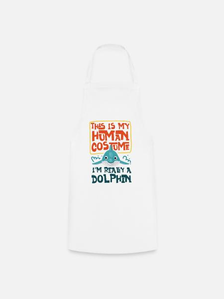 Dolphin This Is My Human Costume - Kochschürze - Weiß