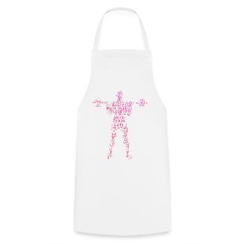 Haltérophilie Musculation Hommes Femmes Fitness - Tablier de cuisine - blanc - Devant - AI Model Male 185 dark (185cm)