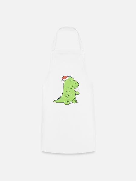 ein kleiner Dino ist verliebt - Kochschürze - Weiß