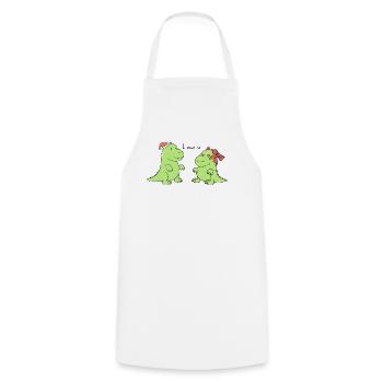 Petits dinosaures - I rawr u - Tablier de cuisine - blanc - Devant - AI Model Male 185 dark (185cm)