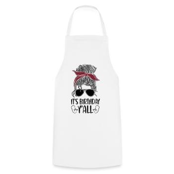 Nurse Midwife Birth Worker - Cooking Apron - white - Front - AI Model Male 185 dark (185cm)