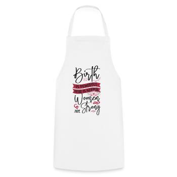LD Labour And Delivery Nurse - Cooking Apron - white - Front - AI Model Male 185 dark (185cm)