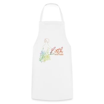 LD Labour And Delivery Nurse - Cooking Apron - white - Front - AI Model Male 185 dark (185cm)