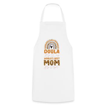 Doula Travailleuse à la naissance Doula par jour - Tablier de cuisine - blanc - Devant - AI Model Male 185 dark (185cm)