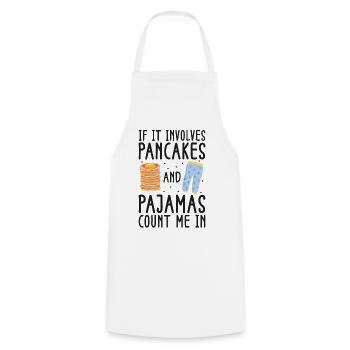 Pancake Lover Kids If It Involves - Cooking Apron - white - Front - AI Model Male 185 dark (185cm)