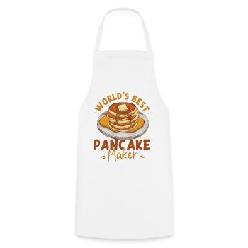 Pancake Lover Kids World's Best - Cooking Apron - white - Front - AI Model Male 185 dark (185cm)