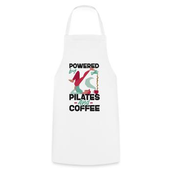 Pilates Instructor Teacher Coffee - Cooking Apron - white - Front - AI Model Male 185 dark (185cm)