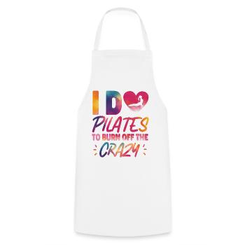 Instructeur de Pilates Enseignant - Tablier de cuisine - blanc - Devant - AI Model Male 185 dark (185cm)