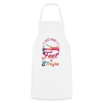Instructeur de Pilates Professeur - Tablier de cuisine - blanc - Devant - AI Model Male 185 dark (185cm)
