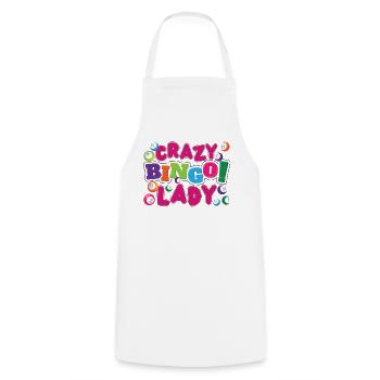 Joueur de bingo Crazy Bingo Lady - Tablier de cuisine - blanc - Devant - AI Model Male 185 dark (185cm)