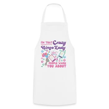 Joueur de bingo Je suis ce fou de bingo - Tablier de cuisine - blanc - Devant - AI Model Male 185 dark (185cm)