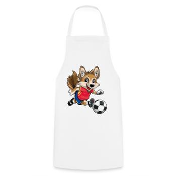 Soccer Spain Dog Animal Soccer Fan Team - Cooking Apron - white - Front - AI Model Male 185 dark (185cm)