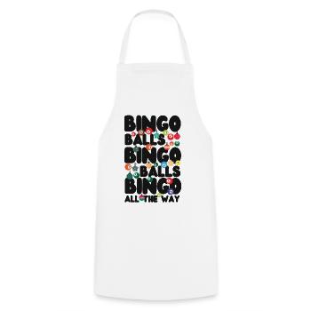 Boules de bingo de Noël Bingo Player - Tablier de cuisine - blanc - Devant - AI Model Male 185 dark (185cm)