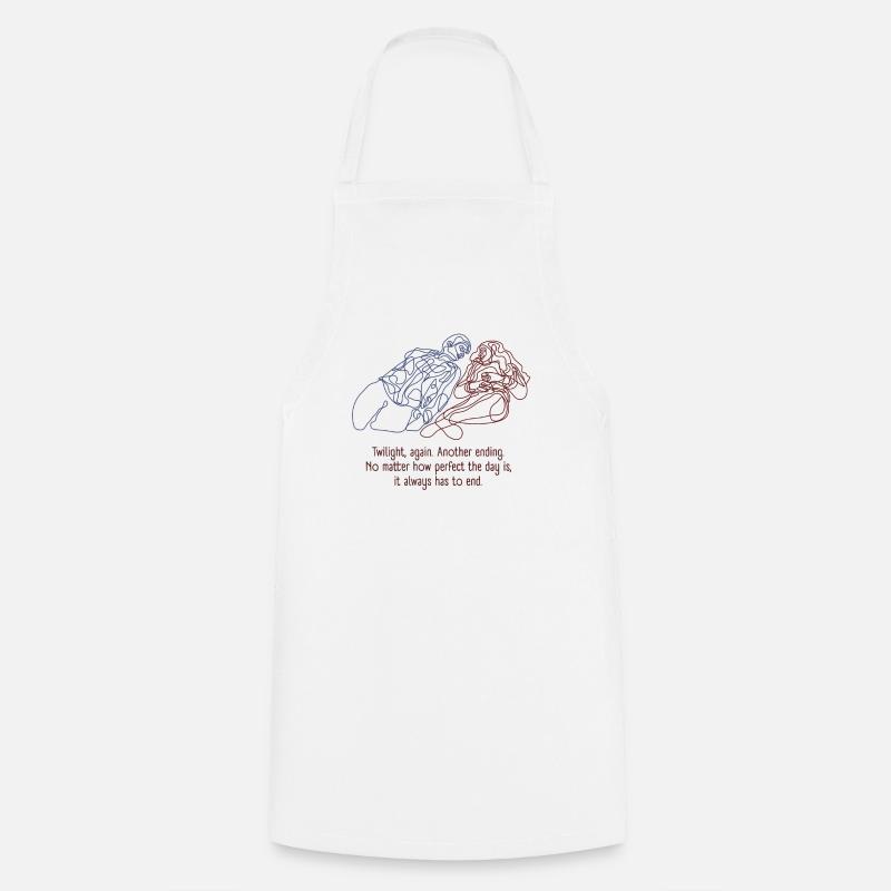Vampire Line Art Design avec citation - Tablier de cuisine - blanc