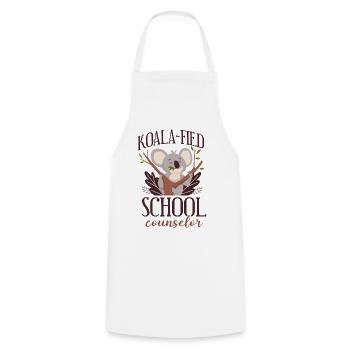 School Counselor Koala Koala-Fied - Kochschürze - Weiß - Vorne - AI Model Male 185 dark (185cm)