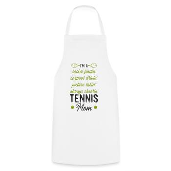 Funny Tennis Player Racket Mom I'm - Kochschürze - Weiß - Vorne - AI Model Male 185 dark (185cm)