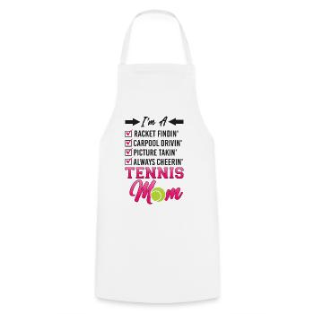 Funny Tennis Player Racket Mom I'm - Kochschürze - Weiß - Vorne - AI Model Male 185 dark (185cm)
