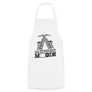 Saxophone Saxophone Mode On - Cooking Apron - white - Front - AI Model Male 185 dark (185cm)