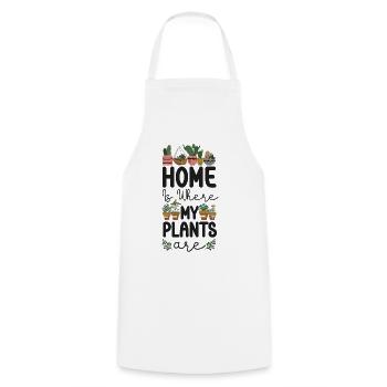 Plant Lover Gardening Home Is - Cooking Apron - white - Front - AI Model Male 185 dark (185cm)