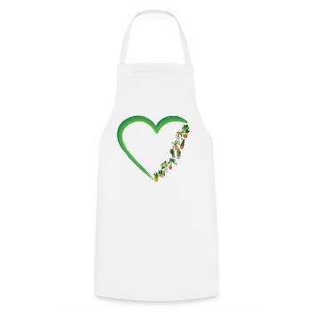 Plant Lover Gardening Heart - Cooking Apron - white - Front - AI Model Male 185 dark (185cm)