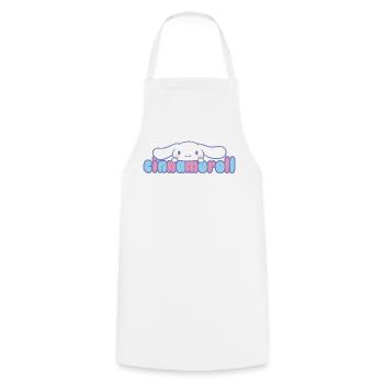 Cinnamoroll Peeks Over Lettering - Cooking Apron - white - Front - AI Model Male 185 dark (185cm)