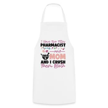 Technicien en pharmacie - Tablier de cuisine - blanc - Devant - AI Model Male 185 dark (185cm)