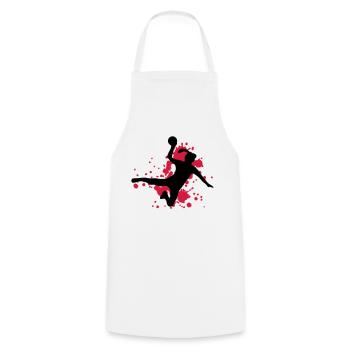 frauen handball Sprungwurf - Kochschürze - Weiß - Vorne - AI Model Male 185 dark (185cm)