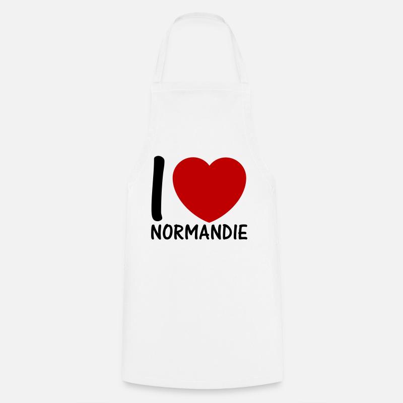 i love Normandy 2c - Cooking Apron - white