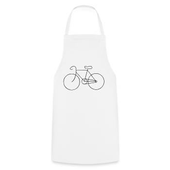 bike cycle cycling logo sport bicycle - Kochschürze - Weiß - Vorne - AI Model Male 185 dark (185cm)