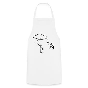 laugh mouth on food drink bow down flaming - Cooking Apron - white - Front - AI Model Male 185 dark (185cm)