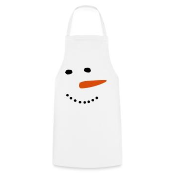 Snowman Winter Christmas - Cooking Apron - white - Front - AI Model Male 185 dark (185cm)