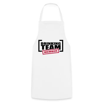 Drinking Team Member - Tablier de cuisine - blanc - Devant - AI Model Male 185 dark (185cm)