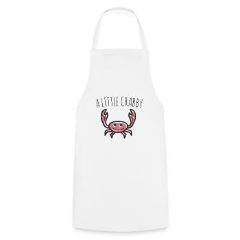 A LITTLE CRABBY Crab Cancer Lobster Shrimp Sea - Cooking Apron - white - Front - AI Model Male 185 dark (185cm)