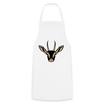 Gazelle Wildtieren in 1010 - Kochschürze - Weiß - Vorne - AI Model Male 185 dark (185cm)