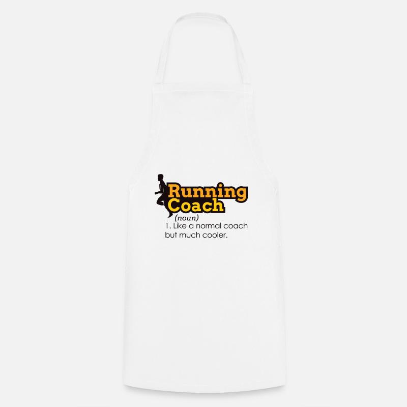 Treadmill funny word explanation gift idea - Cooking Apron - white