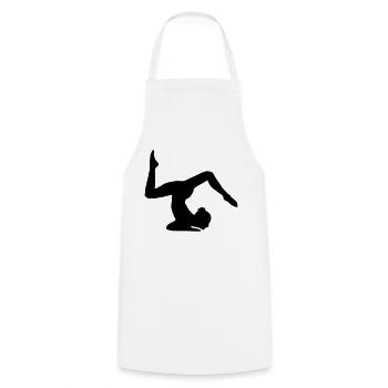 turnerin handstand bodenturnen kunstturnen - Kochschürze - Weiß - Vorne - AI Model Male 185 dark (185cm)