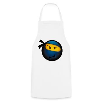 Smiley Glossy Ninja - Cooking Apron - white - Front - AI Model Male 185 dark (185cm)
