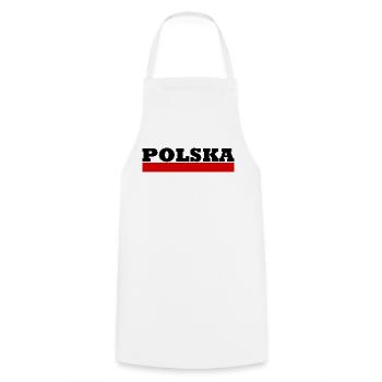 Poland - Polska - Poland - Poland flag - Cooking Apron - white - Front - AI Model Male 185 dark (185cm)