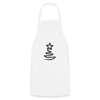 Arbre de Noël Motif de Noël - Tablier de cuisine - blanc - Devant - AI Model Male 185 dark (185cm)