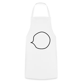 Speech bubble for own text - Cooking Apron - white - Front - AI Model Male 185 dark (185cm)