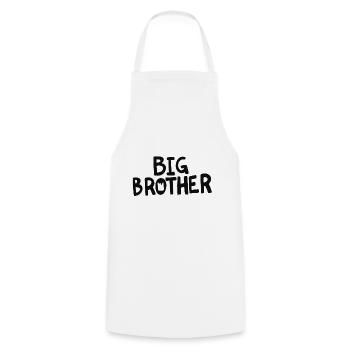 big brother crown - Cooking Apron - white - Front - AI Model Male 185 dark (185cm)