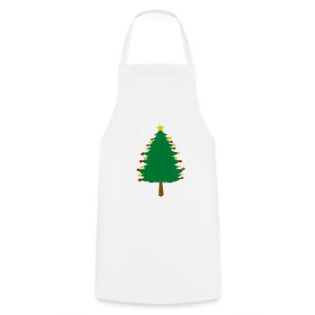 Christmas tree Christmas gift Christmas XMas - Cooking Apron - white - Front - AI Model Male 185 dark (185cm)