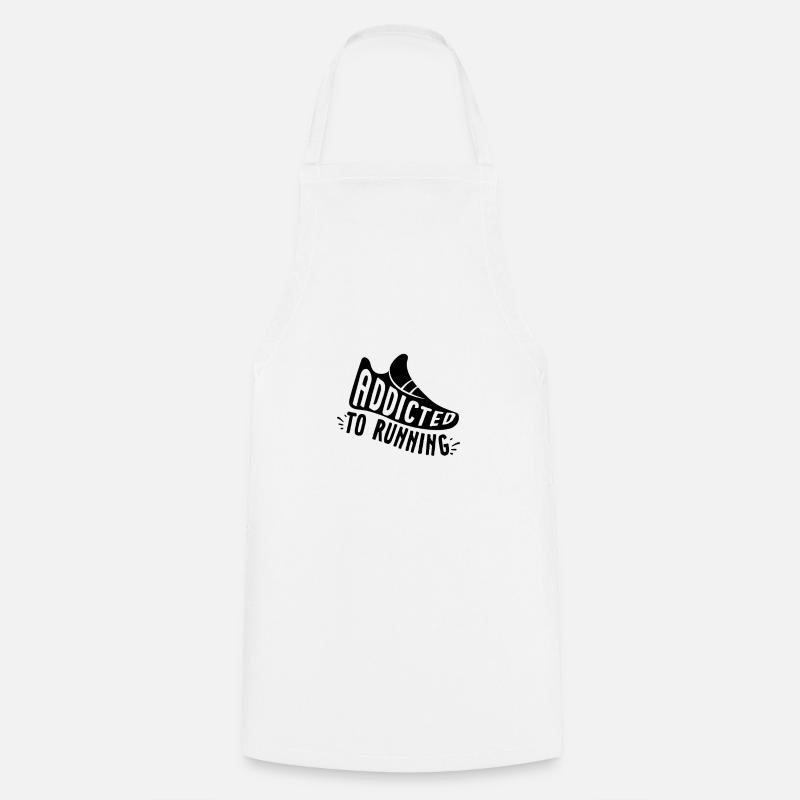 Addicted to running Gift Run Trail running - Cooking Apron - white