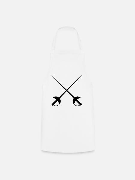 two swords 1 - Cooking Apron - white