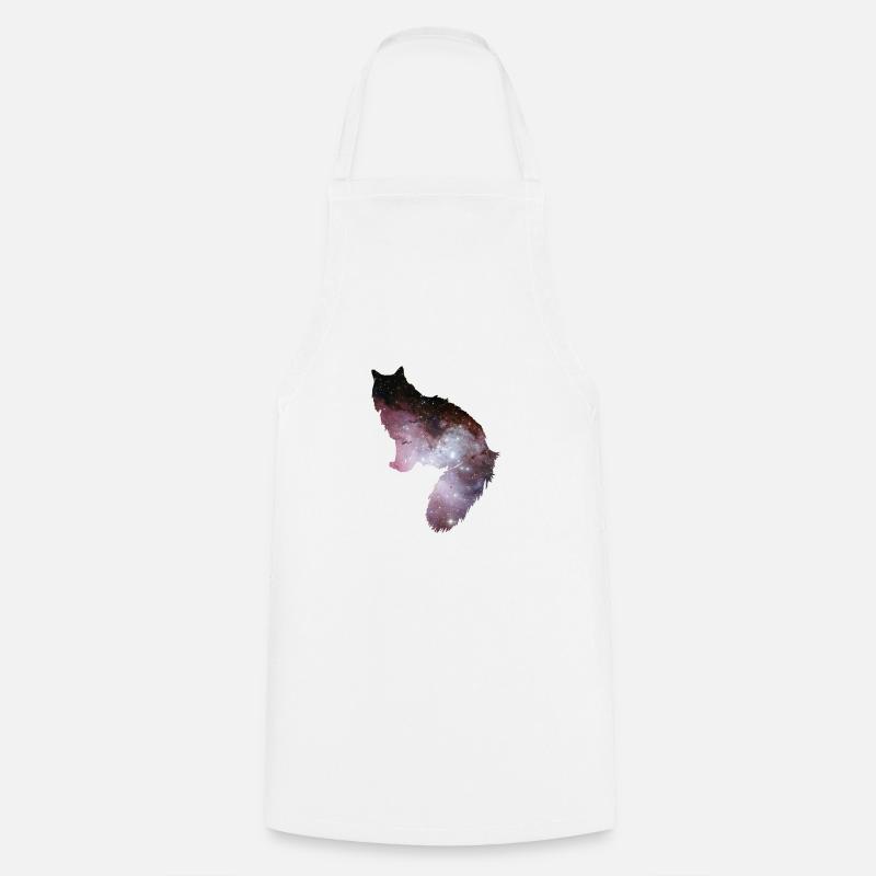 Chat galaxie 2 - Tablier de cuisine - blanc