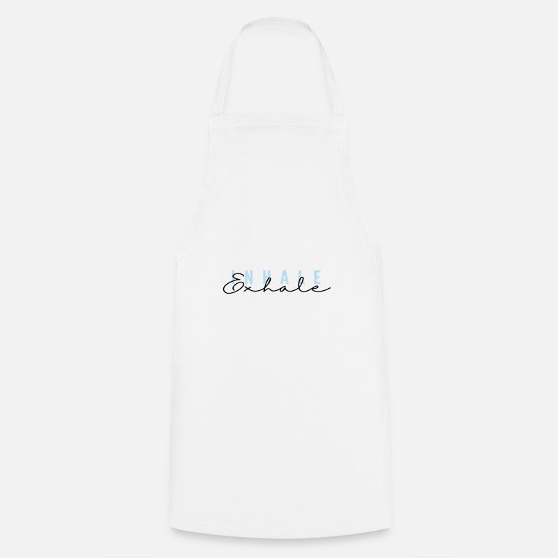 Inhale Exhale - Cooking Apron - white